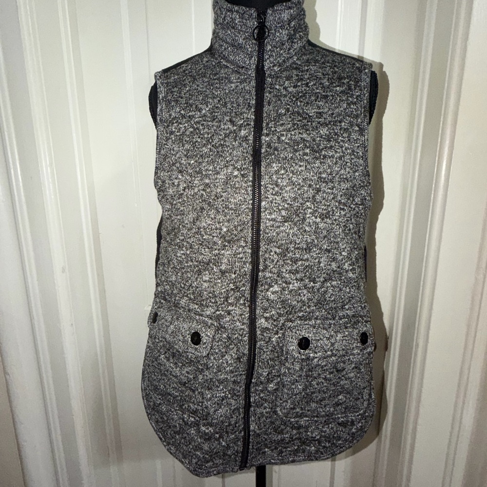 Abercrombie &‎ Fitch Women's Charcoal Vest SIZE MEDIUM WARM, SUMMER, ACCENT